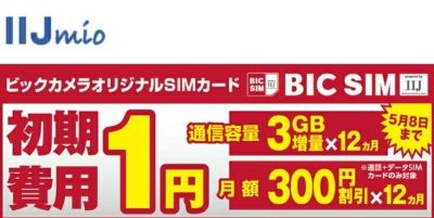 BIC SIMのキャンペーン