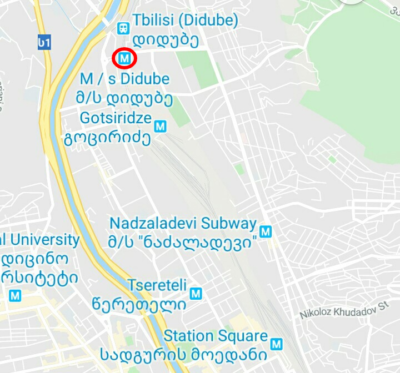 DIDUBEメトロ駅の地図