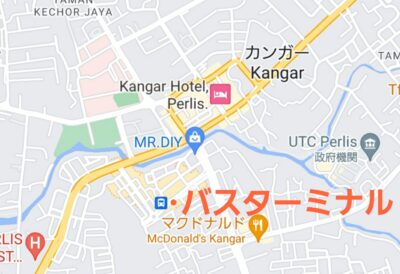 カンガーバスターミナルの地図
